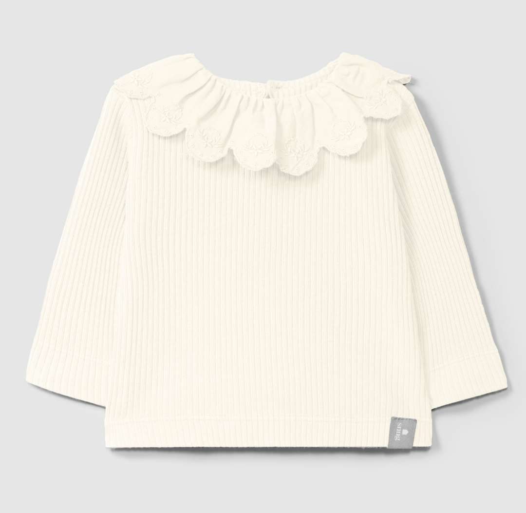 Ruffle Collar Long Sleeve Top
