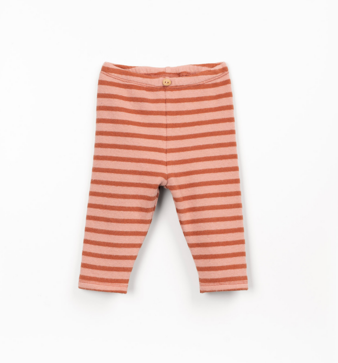 Peach Striped Jersey Leggings