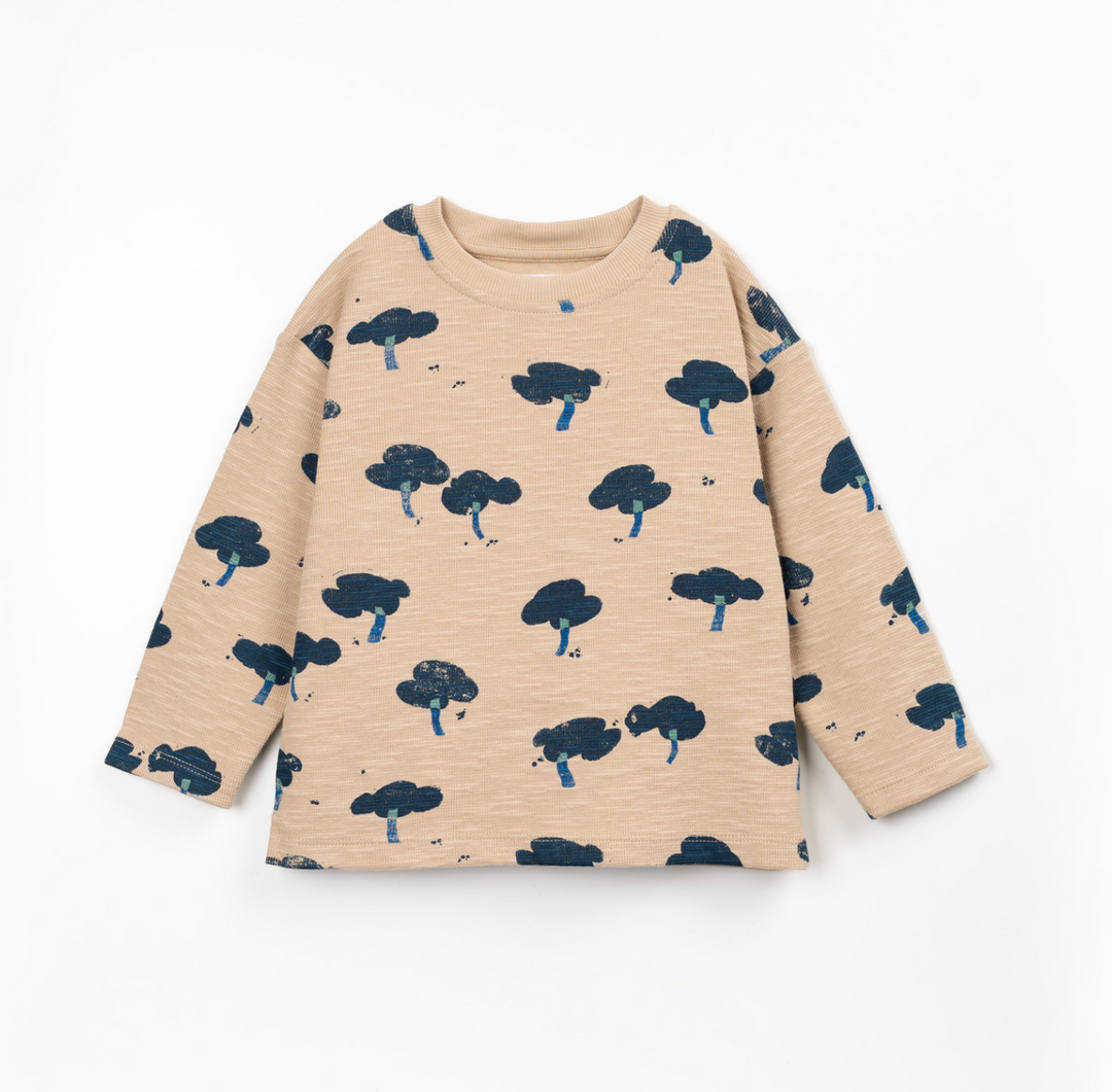 Flower Rib Flame Long Sleeve T Shirt