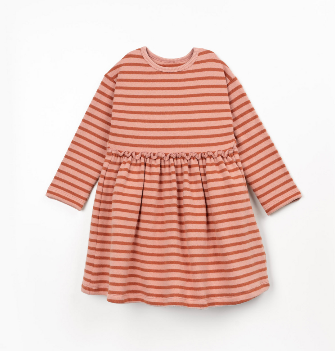 Peach Striped Jersey Dress