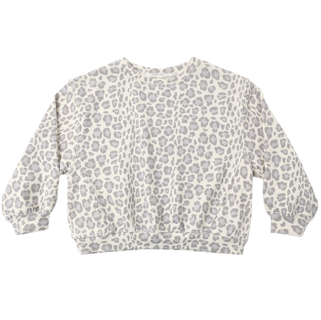 Oversized Sweatshirt | Blue Leopard