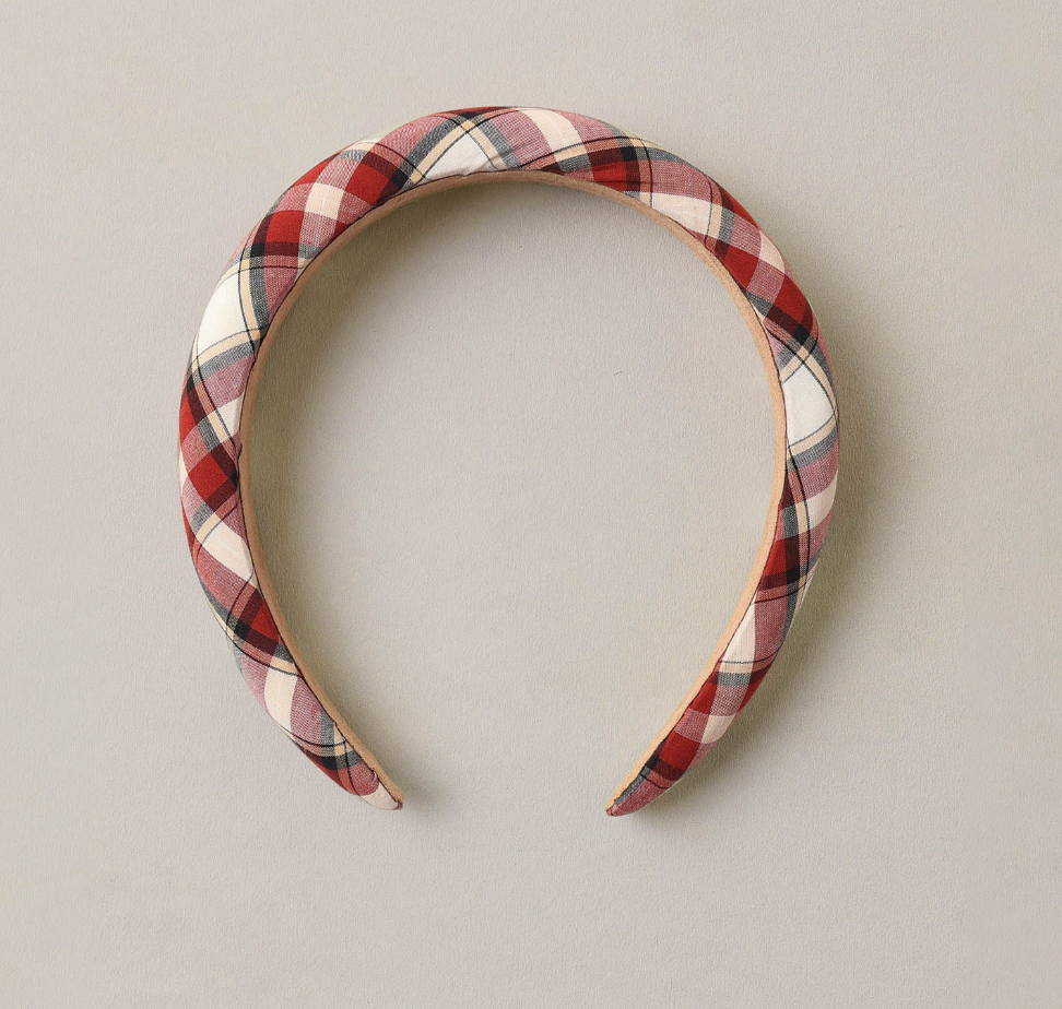 Padded  Headband | Holiday Tartan