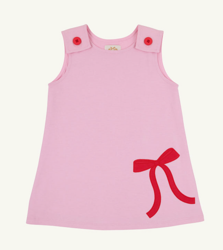 Juliet Jumper Pima | Pier Party Pink w/Richmond Red Bow