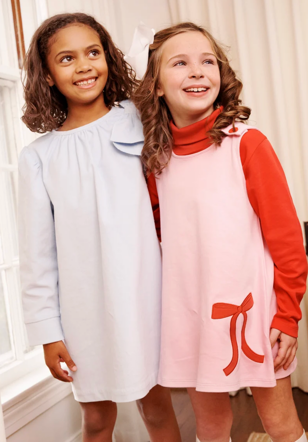 Juliet Jumper Pima | Pier Party Pink w/Richmond Red Bow