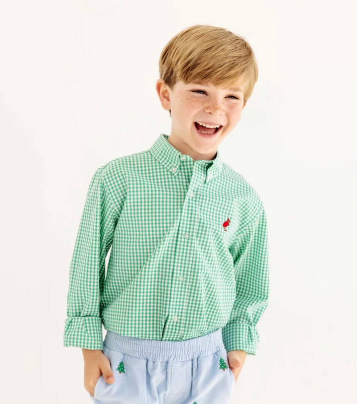Deans List Dress Shirt | Gibson Island Mini Gingham