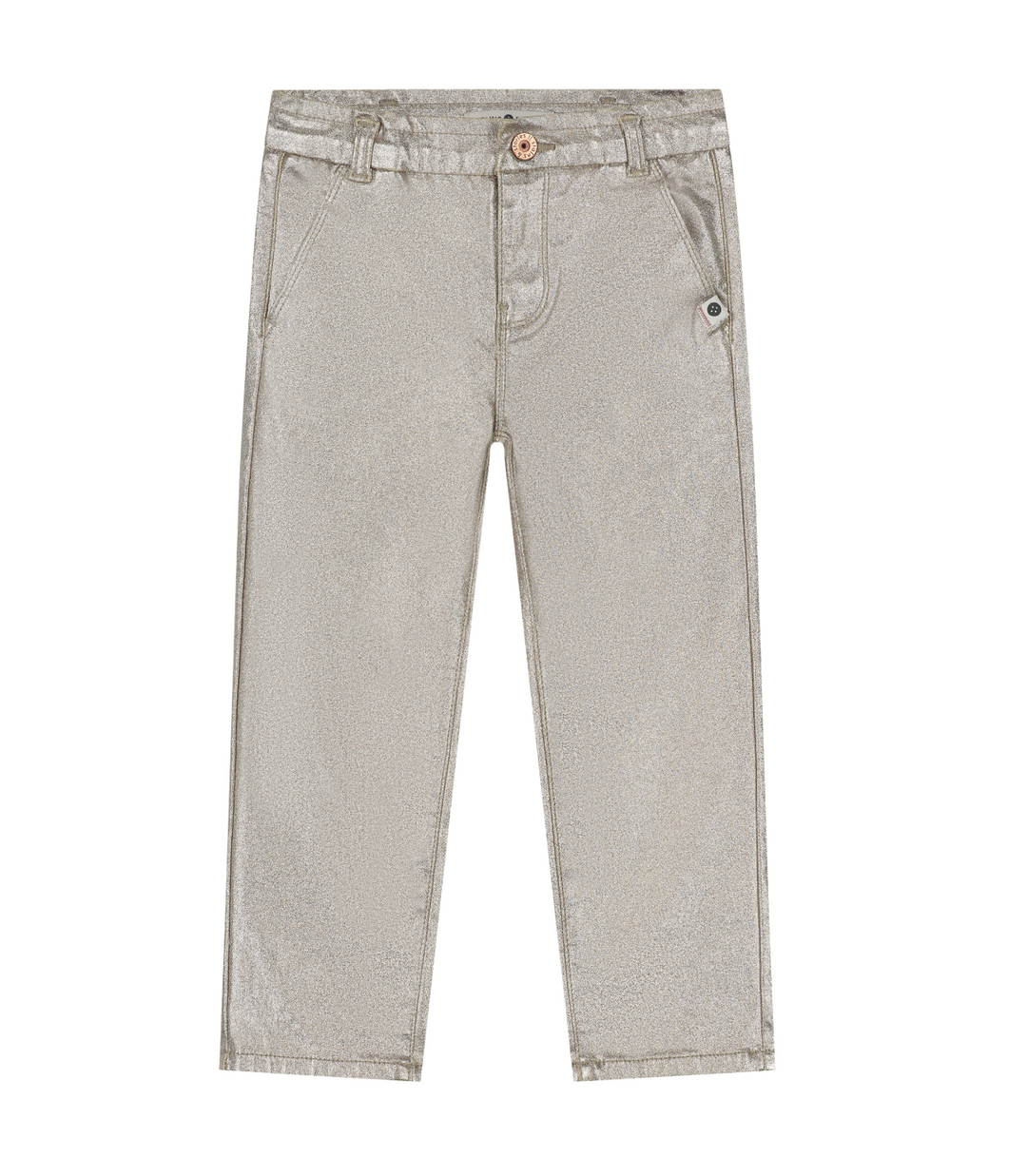 Girls Paperbag Metallic Pants | Gold