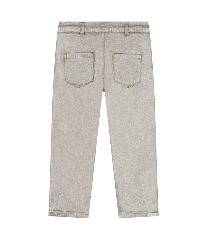 Girls Paperbag Metallic Pants | Gold