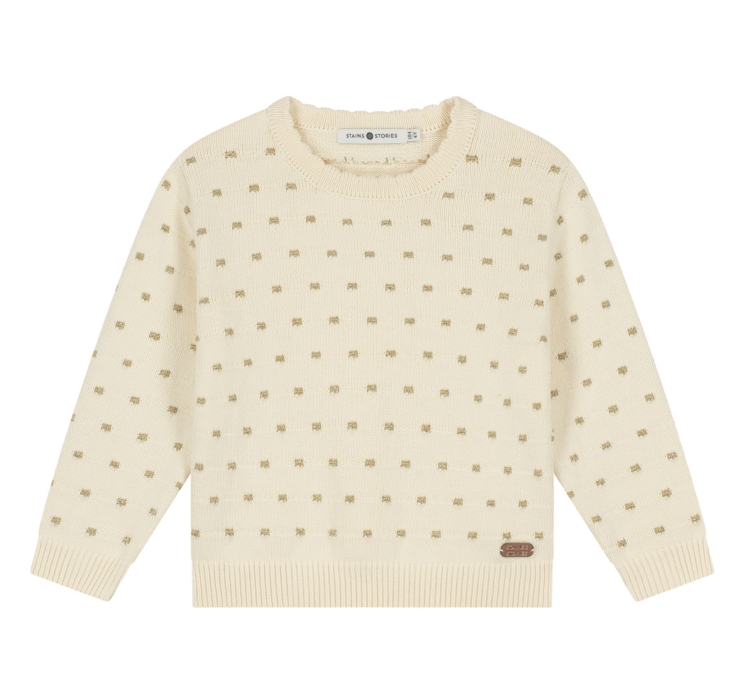 Girls Knit Pullover | Cream