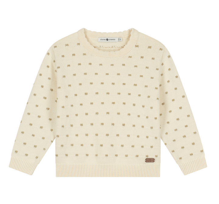 Girls Knit Pullover | Cream