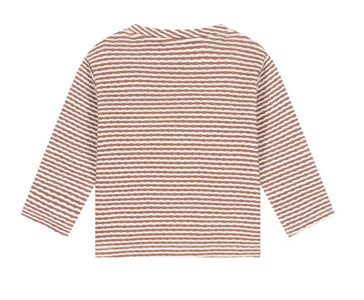 Baby Boy Stripe LS T Shirt | Chocolate