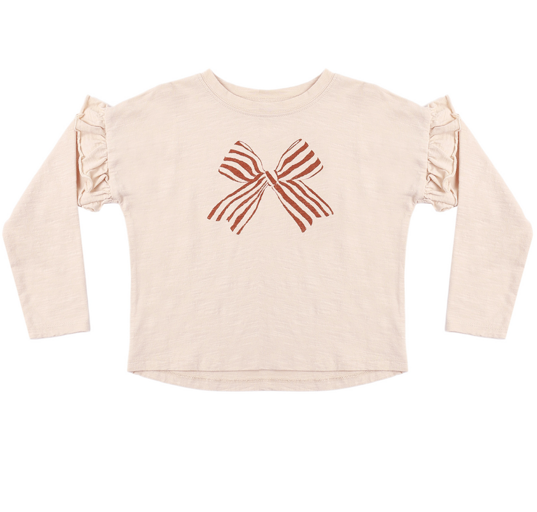 Ruffle Long Sleeve Tee | Bow