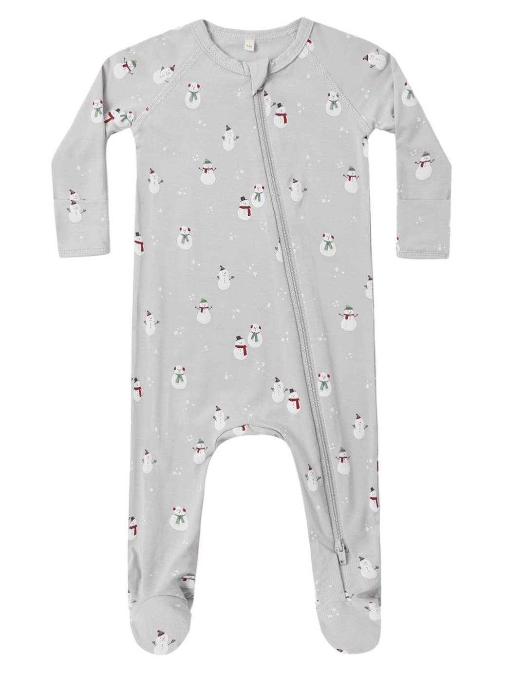 Bamboo Zip Footie | Snowman