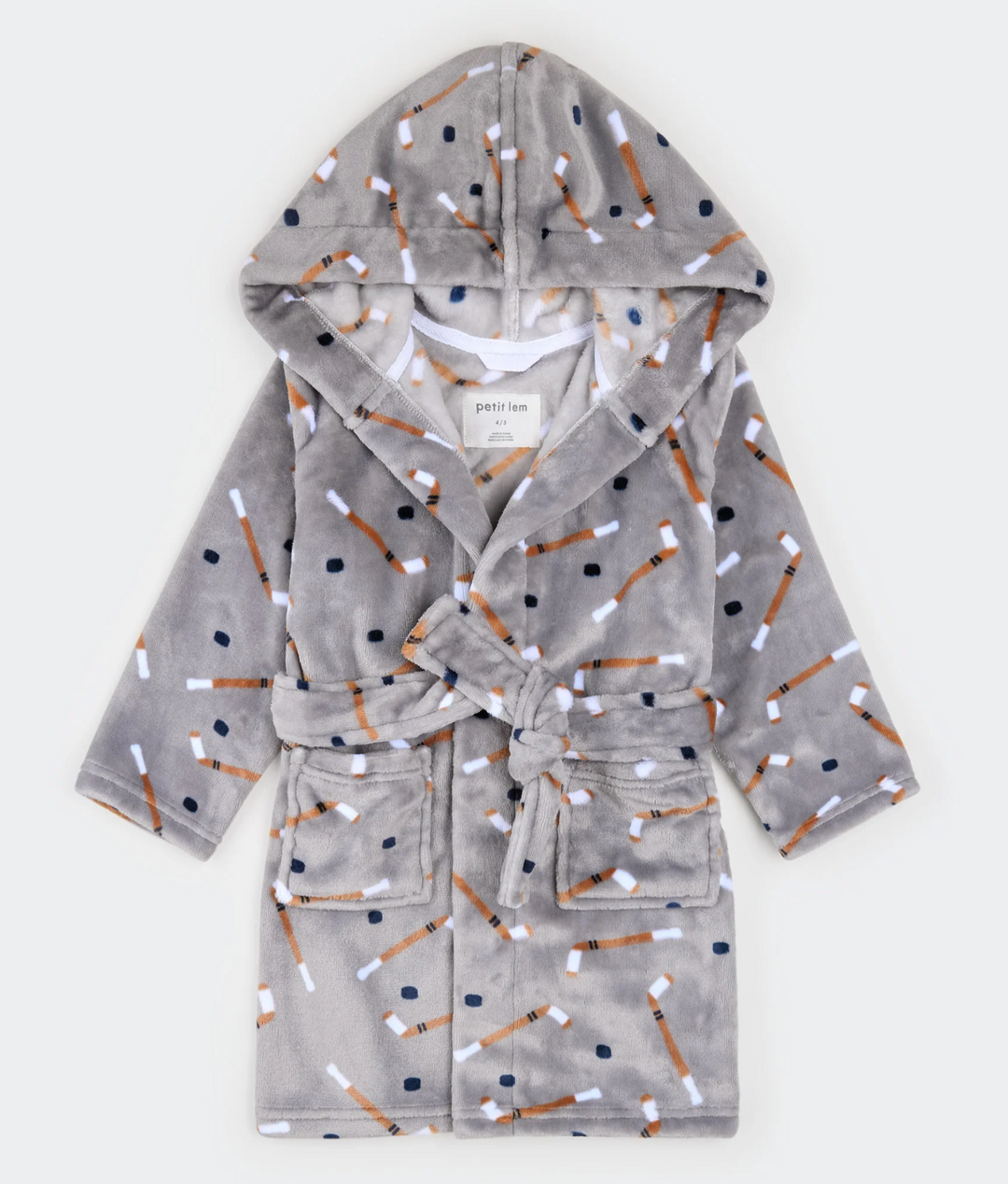 Gray Hockey Hooded Robe