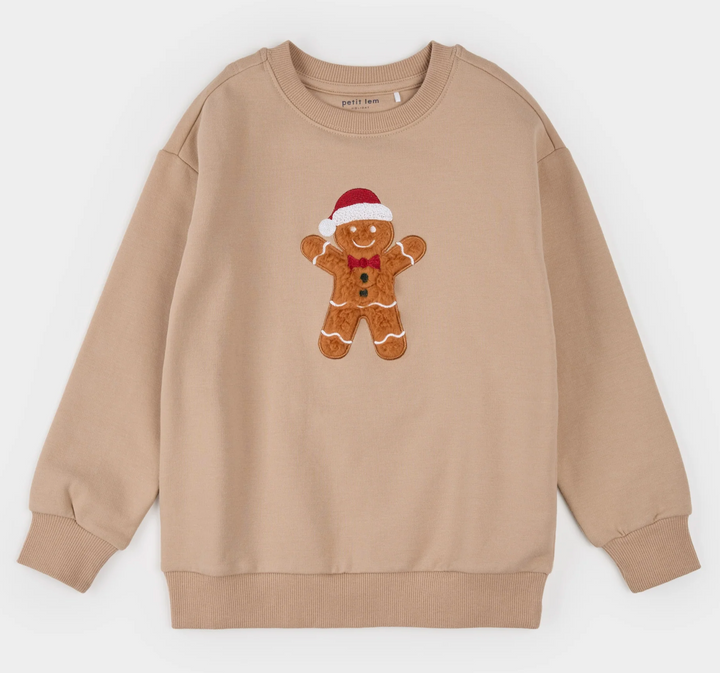 Taupe Gingerbread Man Sweatshirt