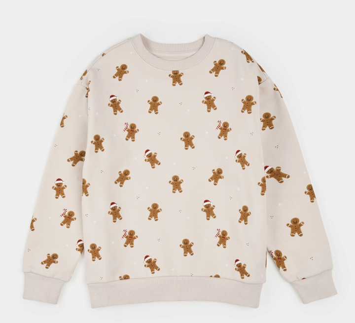 Beige Merry Gingerbread Men Sweatshirt