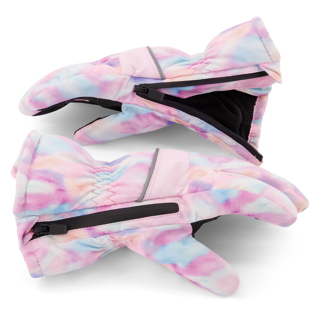 Zip Winter &amp; Ski Glove | Pink Tie-Dye