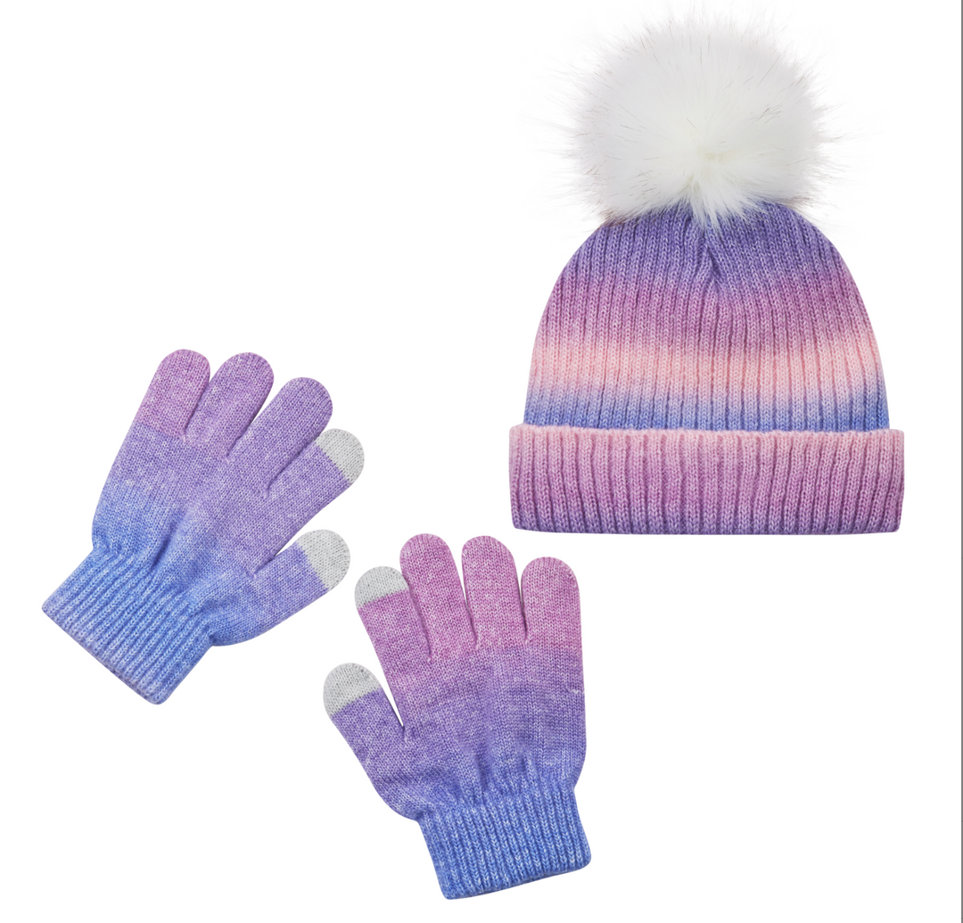 Hot &amp; Glove Set | Pink Ombre