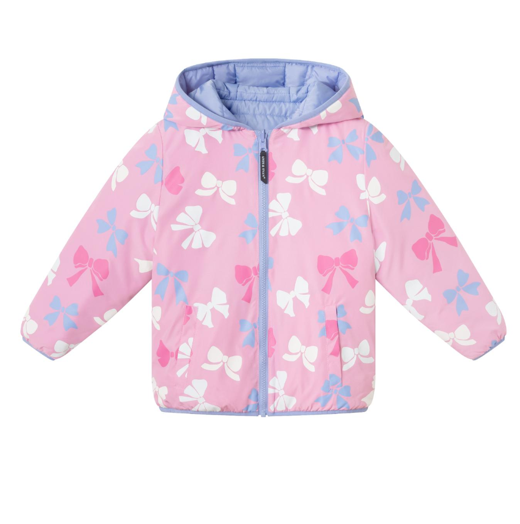 Pink Bows Puffer Jacket
