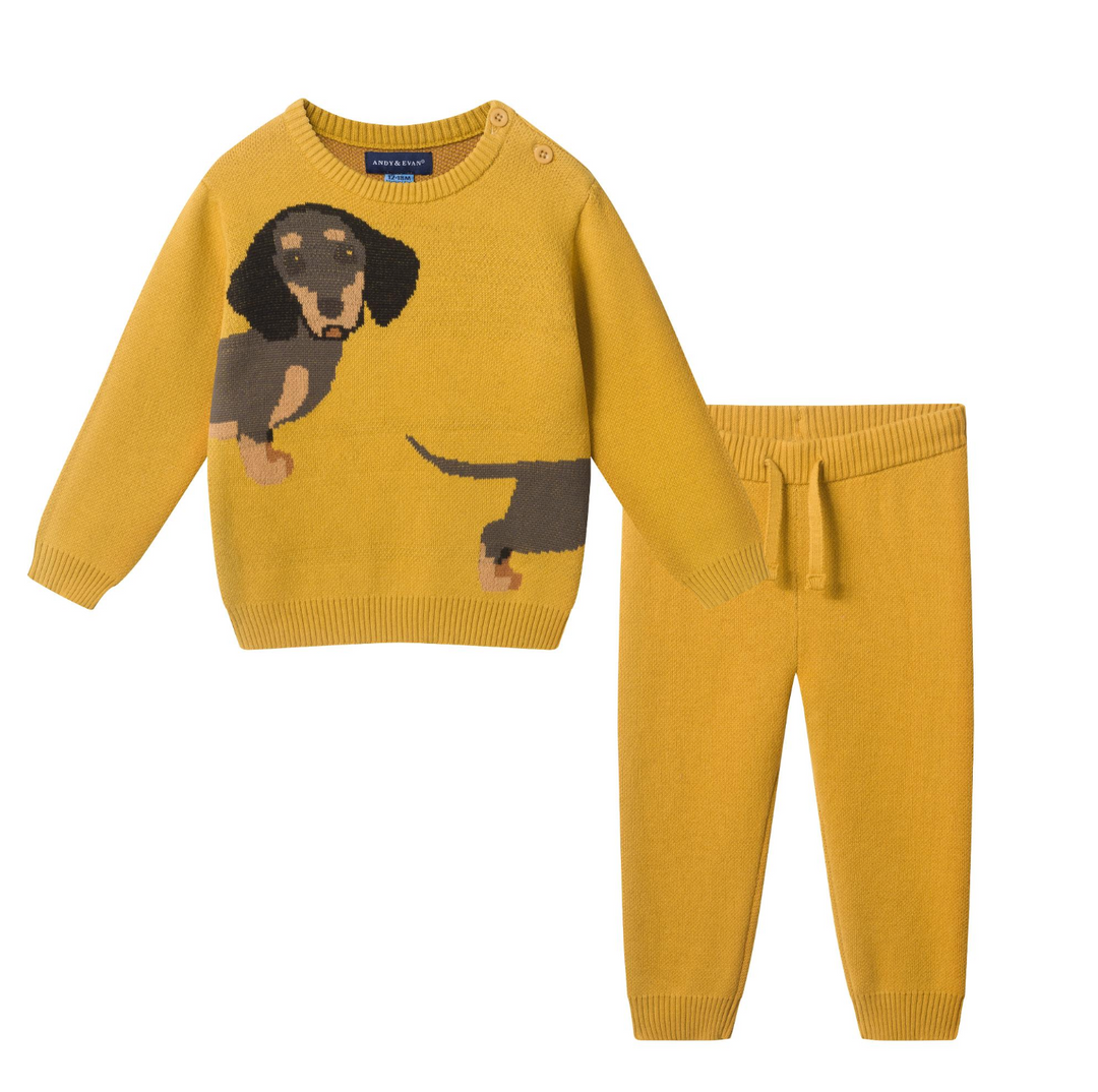Yellow Dog Sweater Set