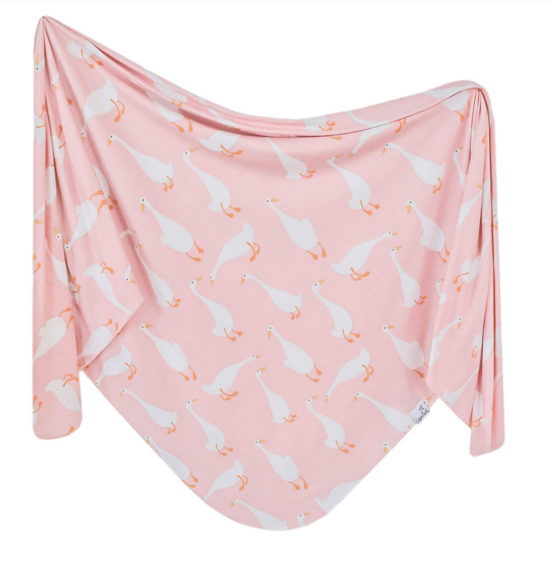Copper Pearl Knit Swaddle Blanket