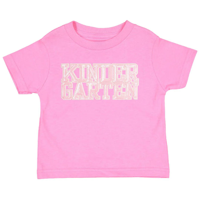 Raspberry Kindergarten Sequin Patch T-Shirt