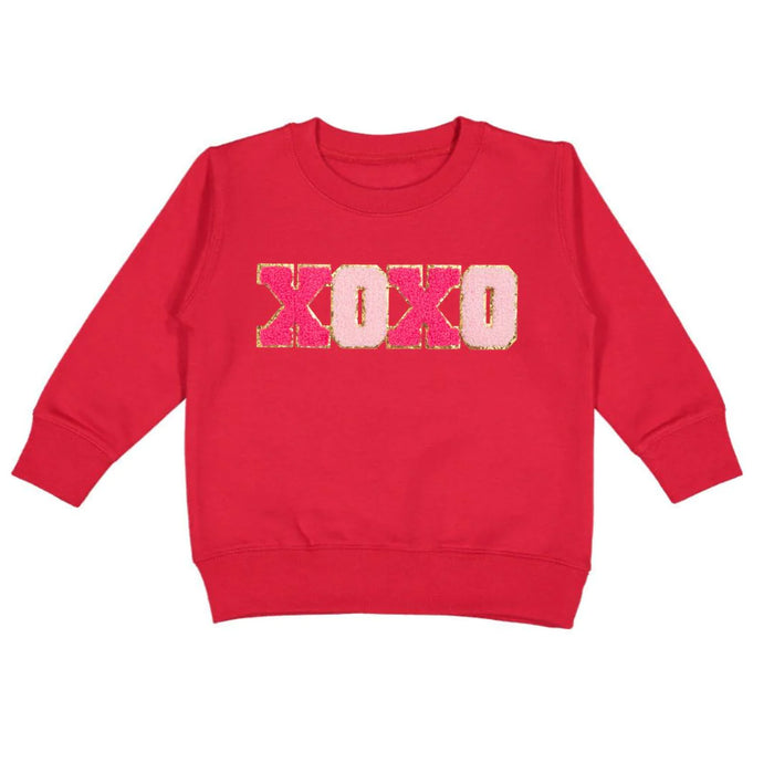 XOXO Patch Sweatshirt | Red