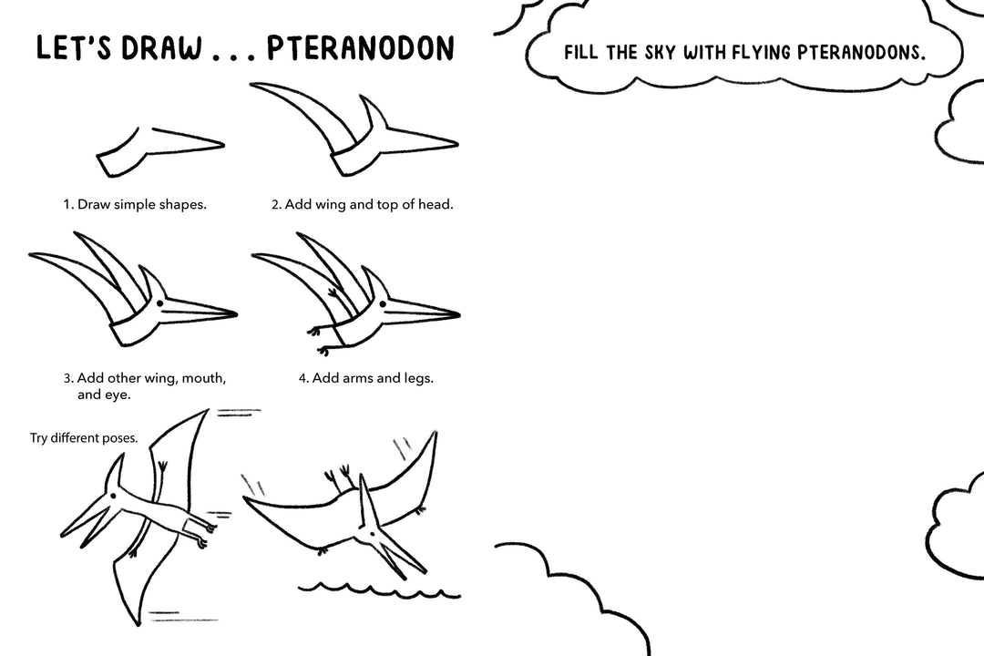 Mini Doodles | Let's Draw Dinosaurs