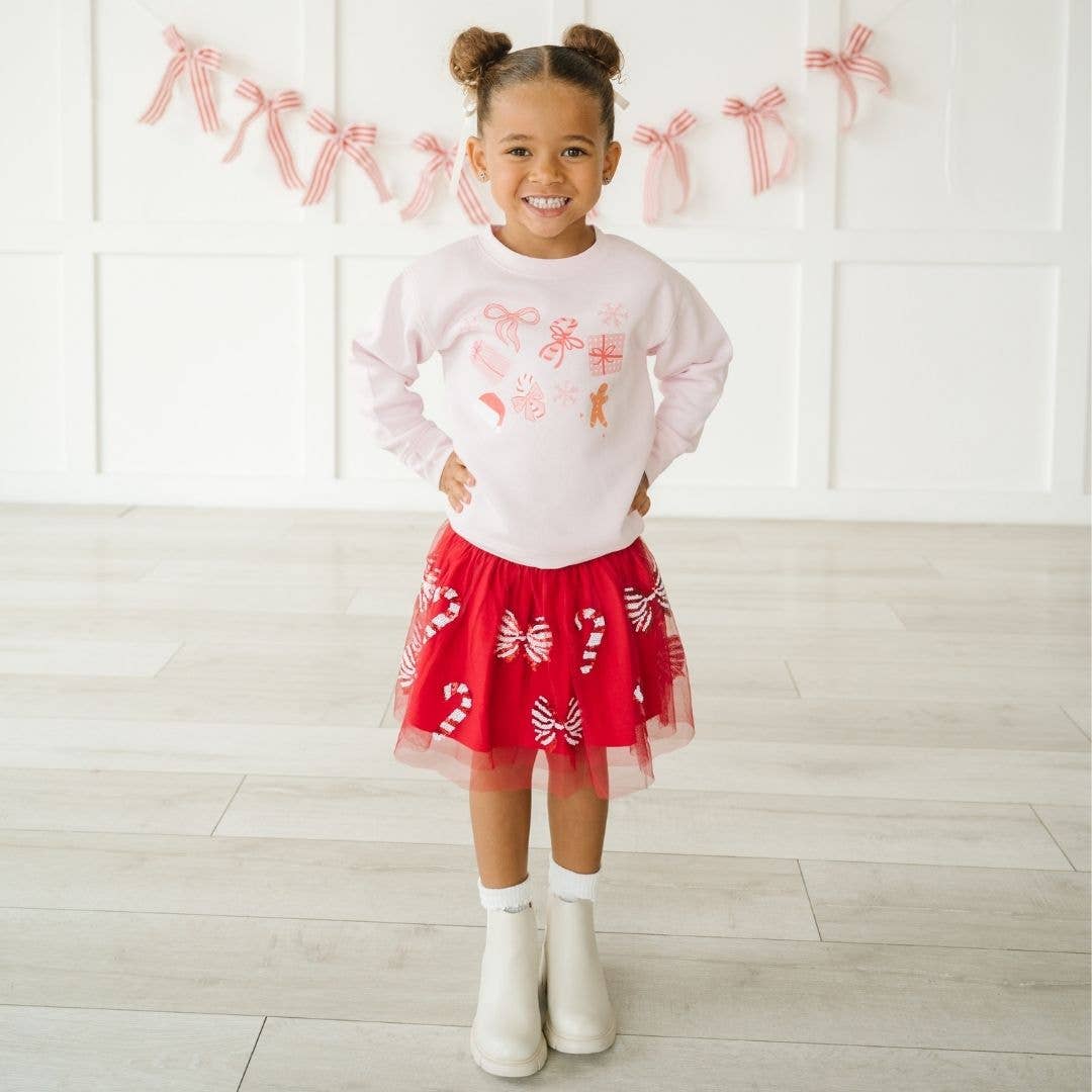 Candy Cane Coquette Sequin Tutu