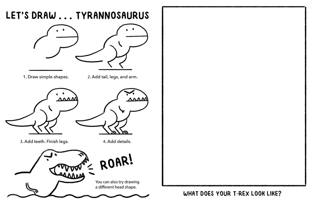 Mini Doodles | Let's Draw Dinosaurs