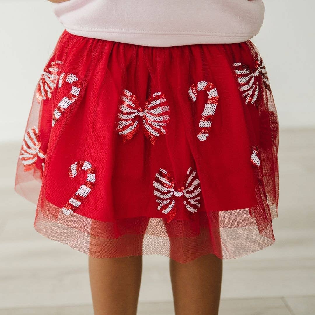 Candy Cane Coquette Sequin Tutu