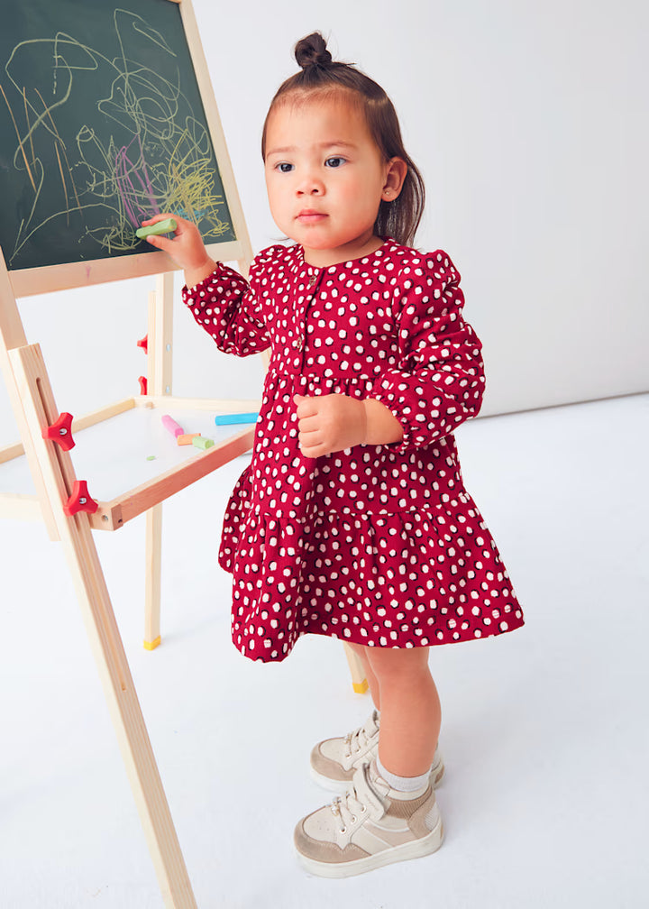 2915 | Red Printed Baby Dress
