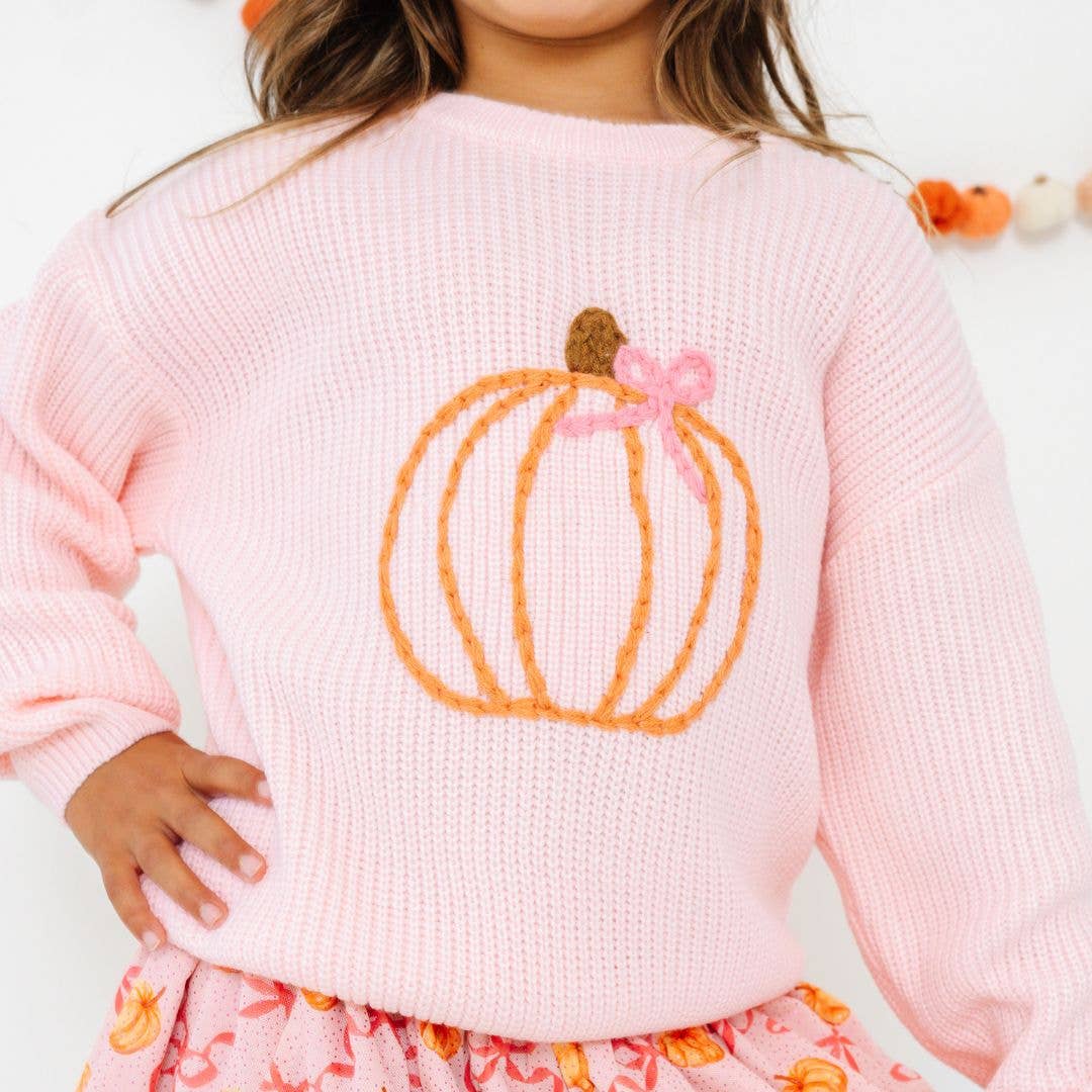 Coquette Pumpkin Knit Sweater