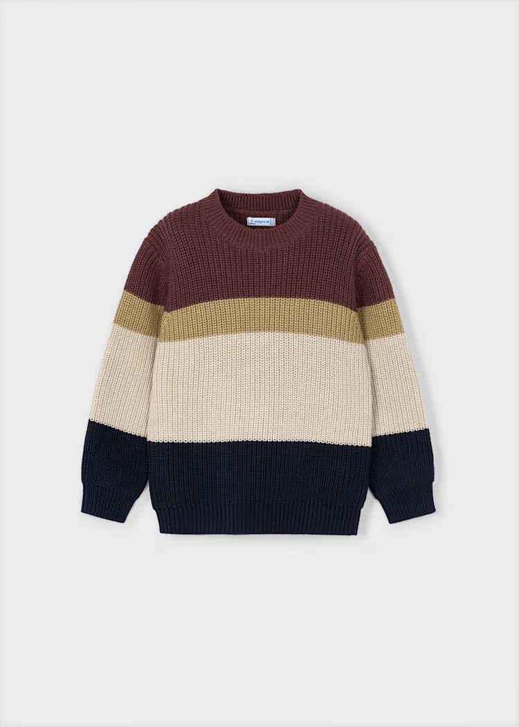 4379 | Maroon Striped Sweater