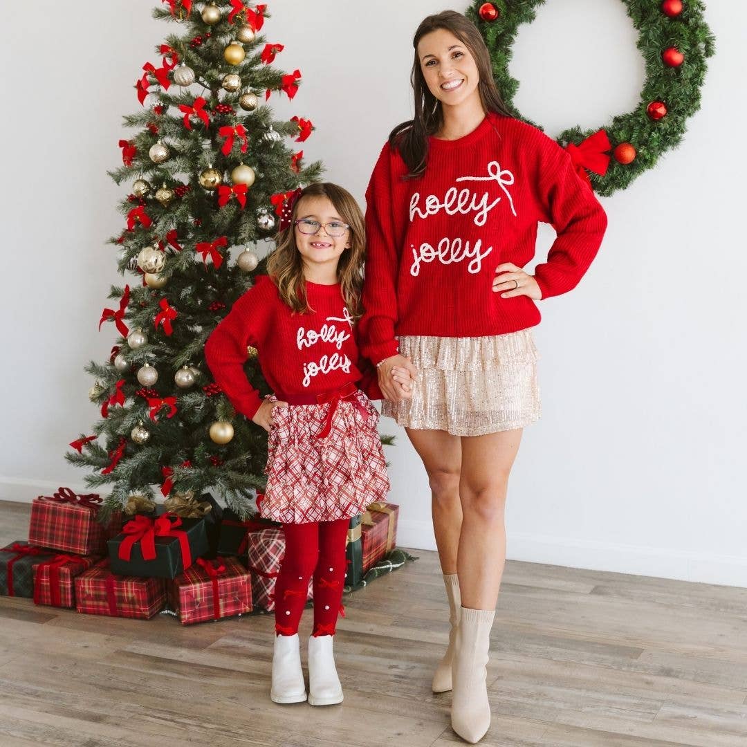 Holly Jolly Bow Christmas Sweater