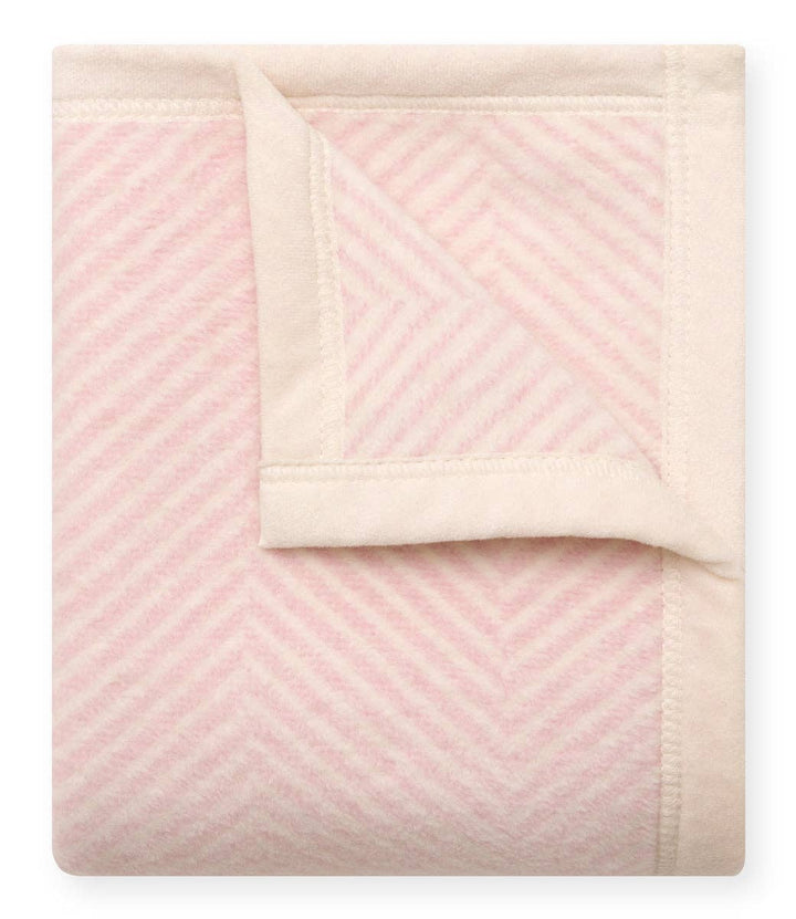 Harborview Herringbone Ballet Pink Mini Blanket: Mini