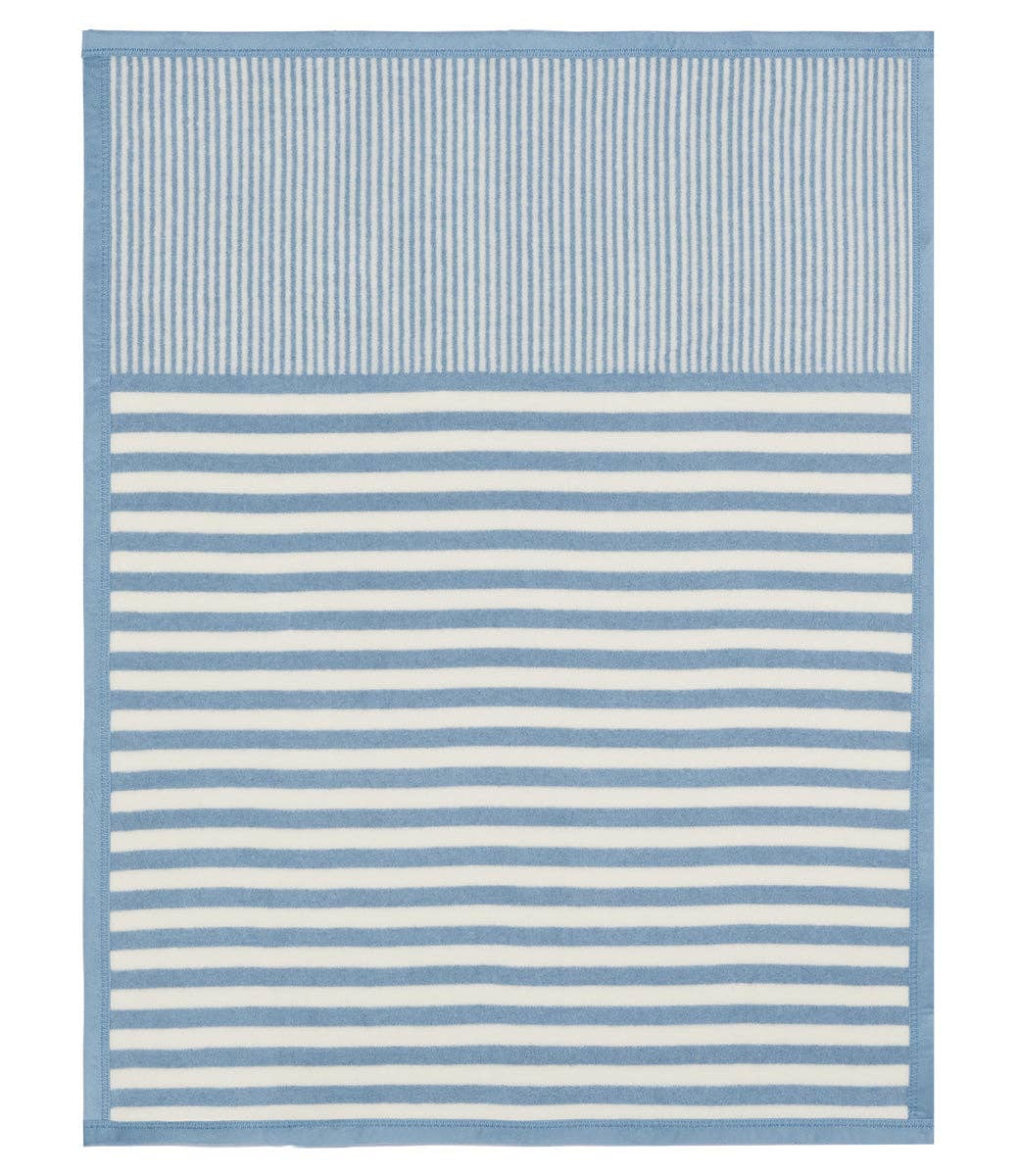 Sweet Pea Blue Stripe Mini Blanket