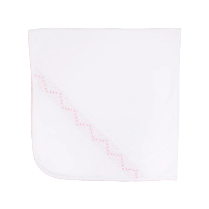 Sweetly Smocked Blessing Blanket | Palm Beach Pink