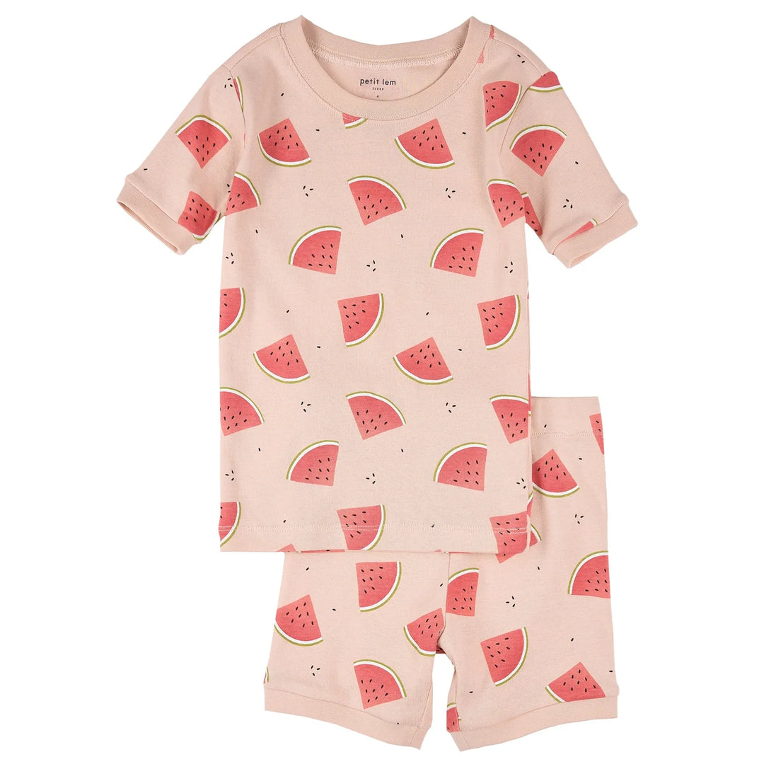 Watermelon Slice Pajama Short Set