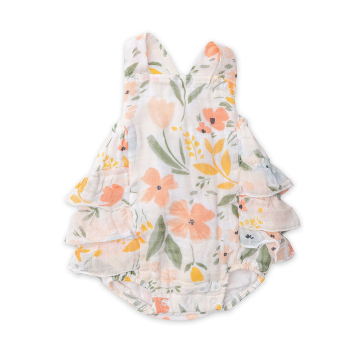 Muslin Ruffle Sunsuit | Pretty Garden