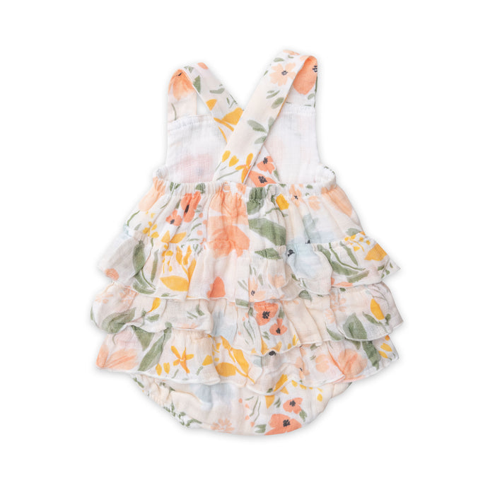 Muslin Ruffle Sunsuit | Pretty Garden
