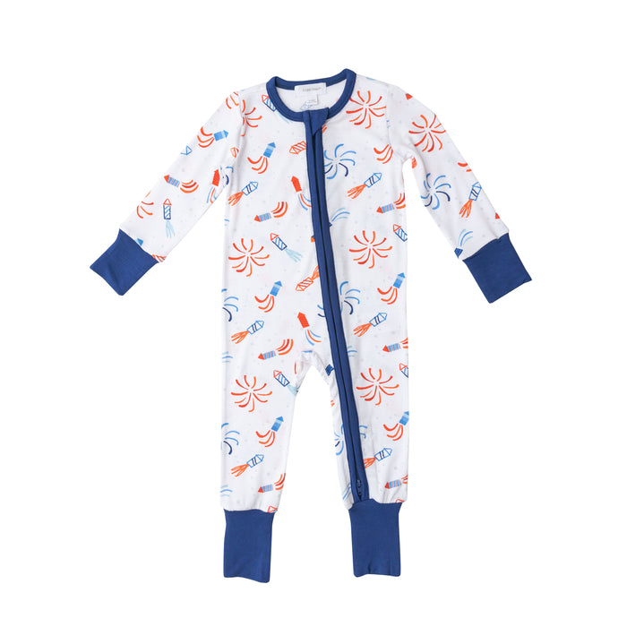 Bamboo Zipper Romper | Firecrackers
