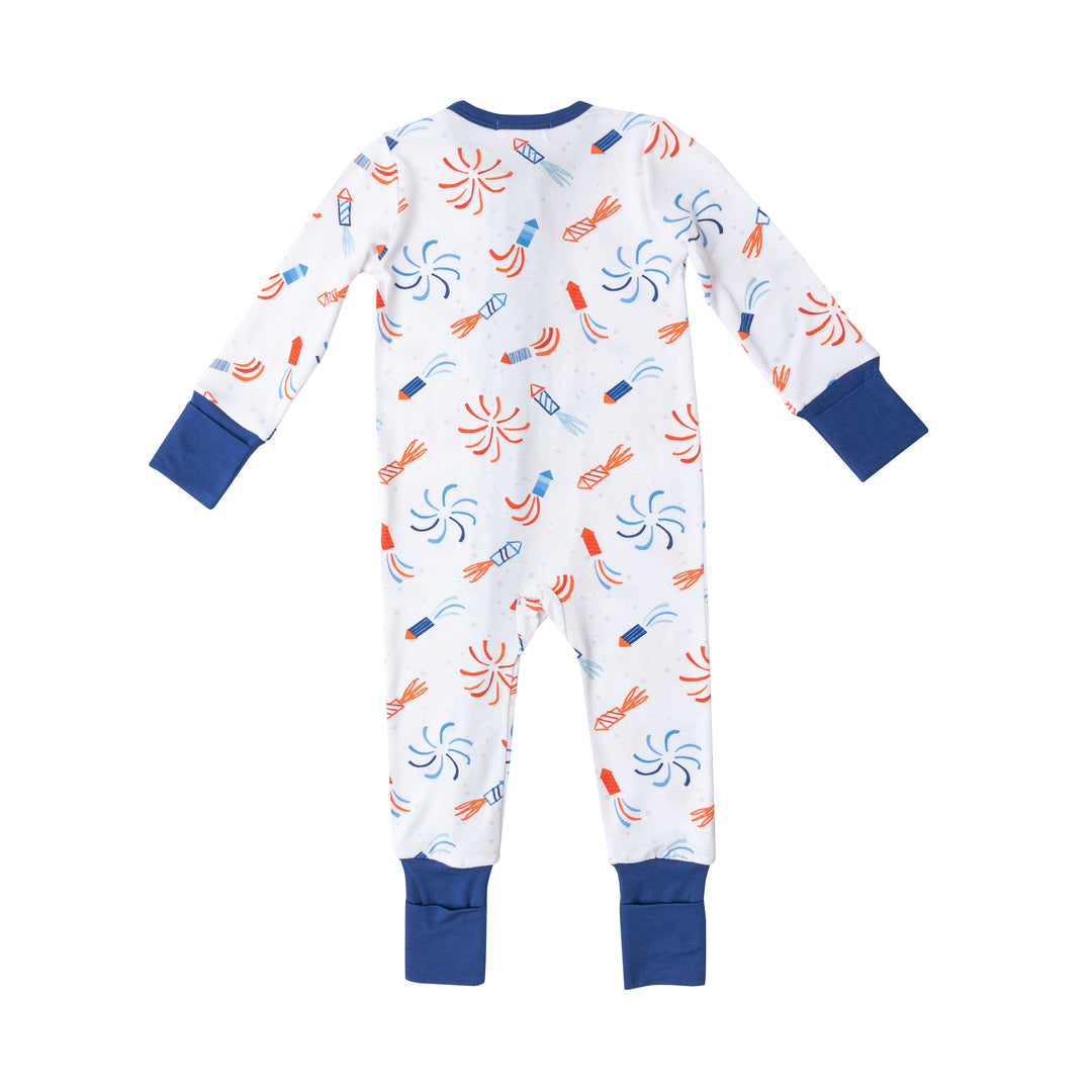 Bamboo Zipper Romper | Firecrackers