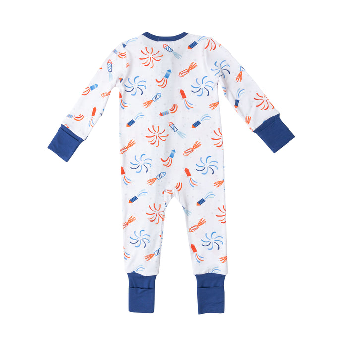 Bamboo Zipper Romper | Firecrackers