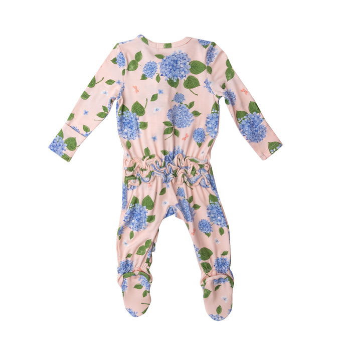 Bamboo Zipper Footie | Hydrangea