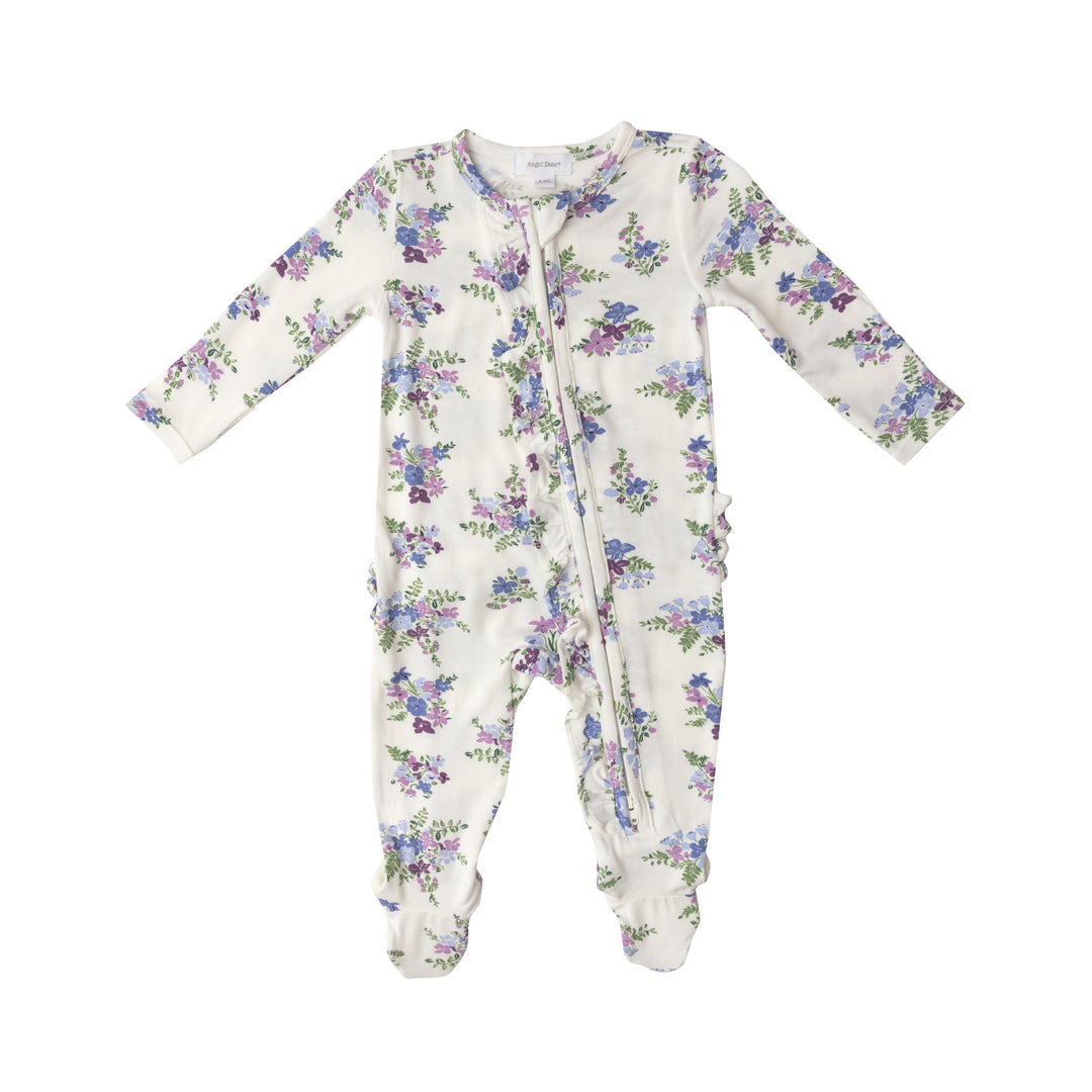 Bamboo Zipper Footie | Lily of the Valley