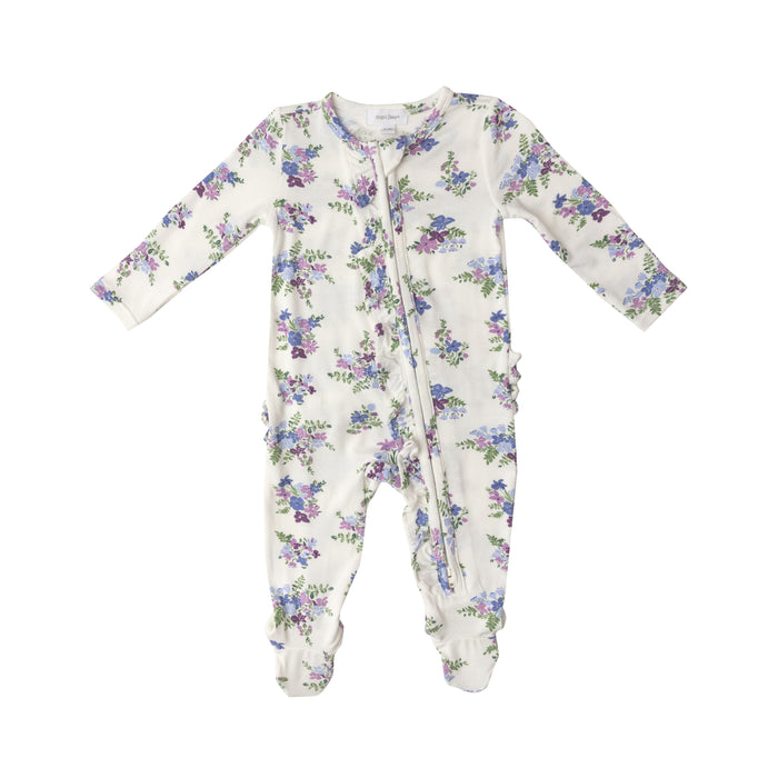 Bamboo Zipper Footie | Lily of the Valley