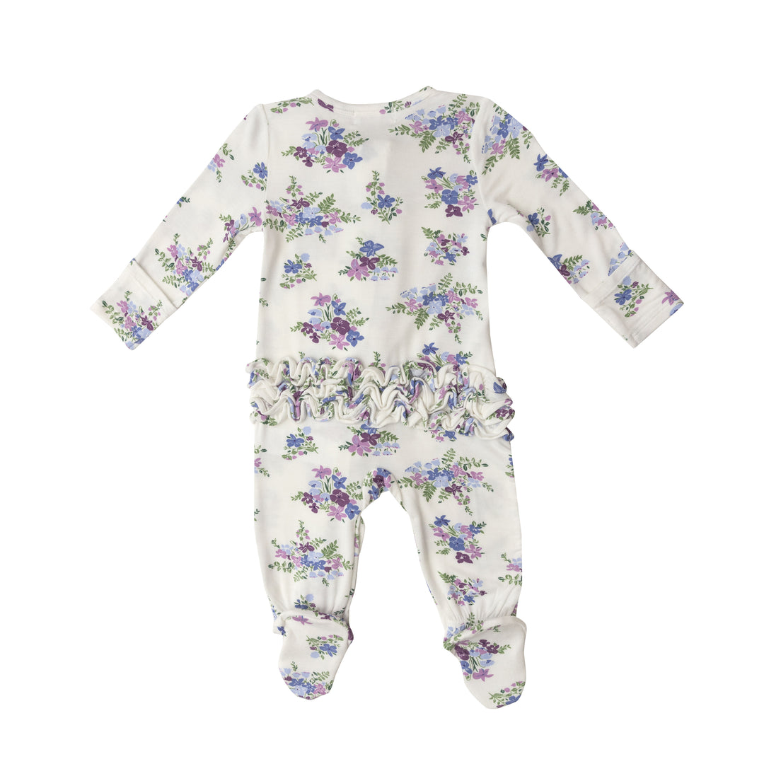 Bamboo Zipper Footie | Lily of the Valley