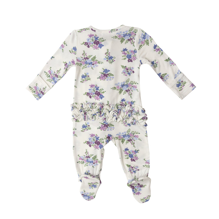 Bamboo Zipper Footie | Lily of the Valley
