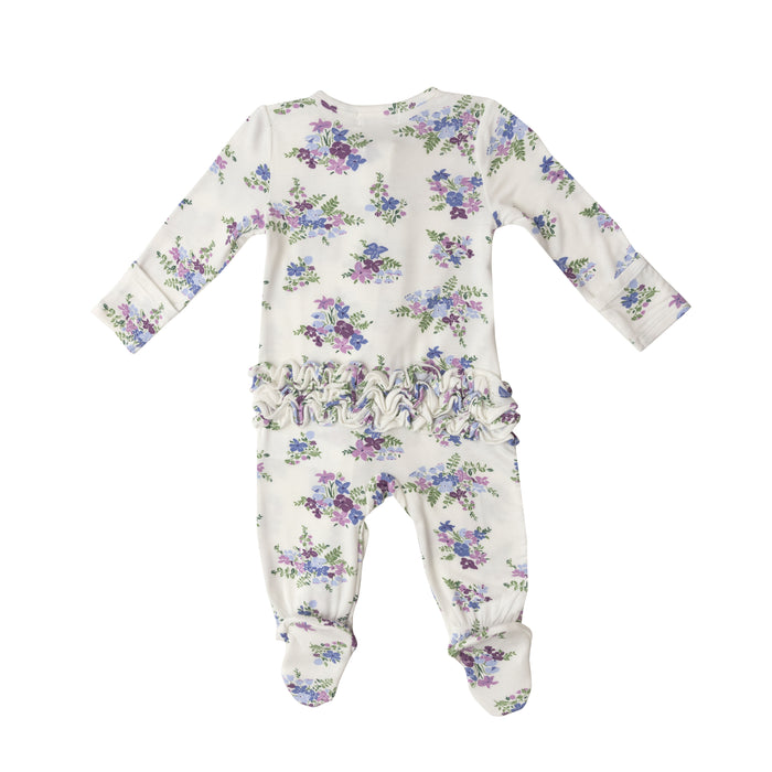Bamboo Zipper Footie | Lily of the Valley
