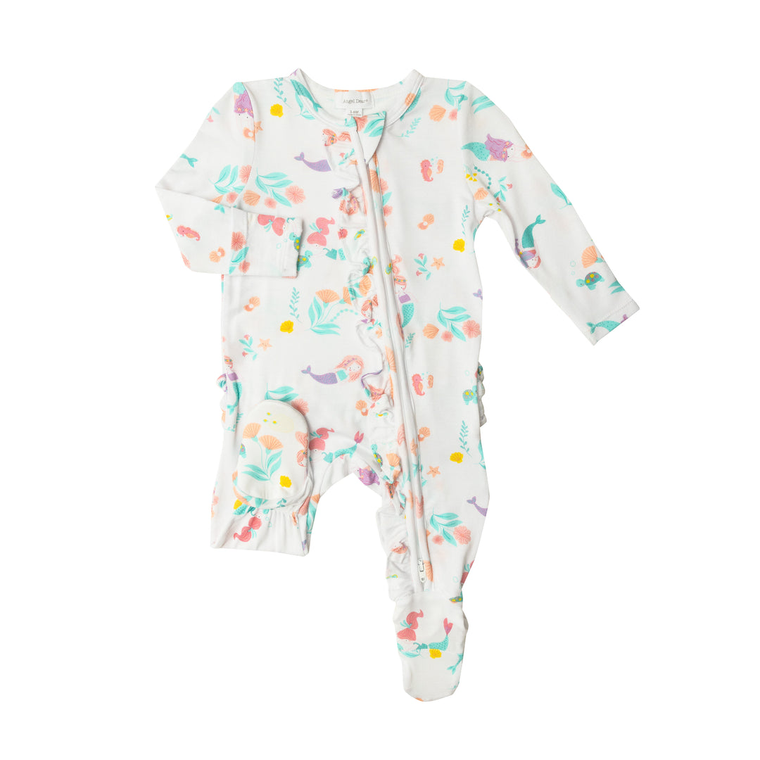 Bamboo Zipper Footie | Mermaids